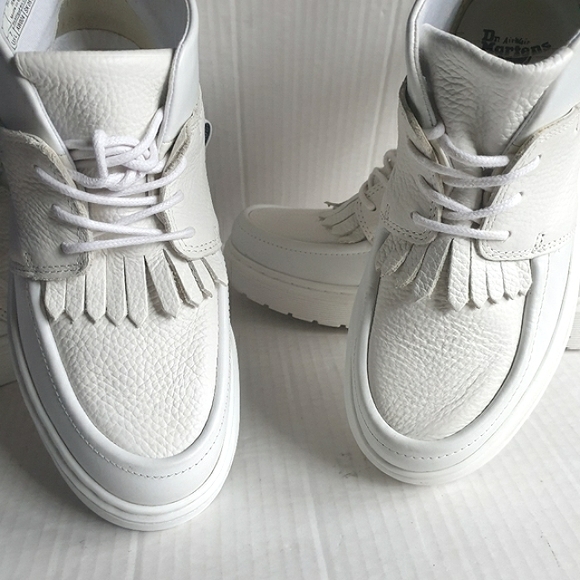 Dr Martens Jemima White Venice Aunt Sally Leather Platform Lace-Up Chukka Boot 7 - Picture 13 of 16